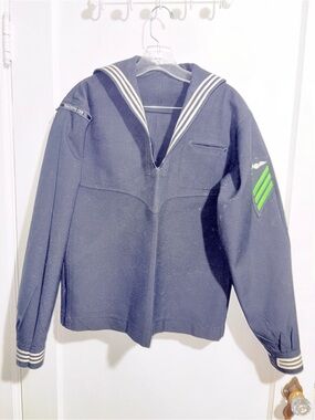 Vintage Wool Navy Uniform Shirt
